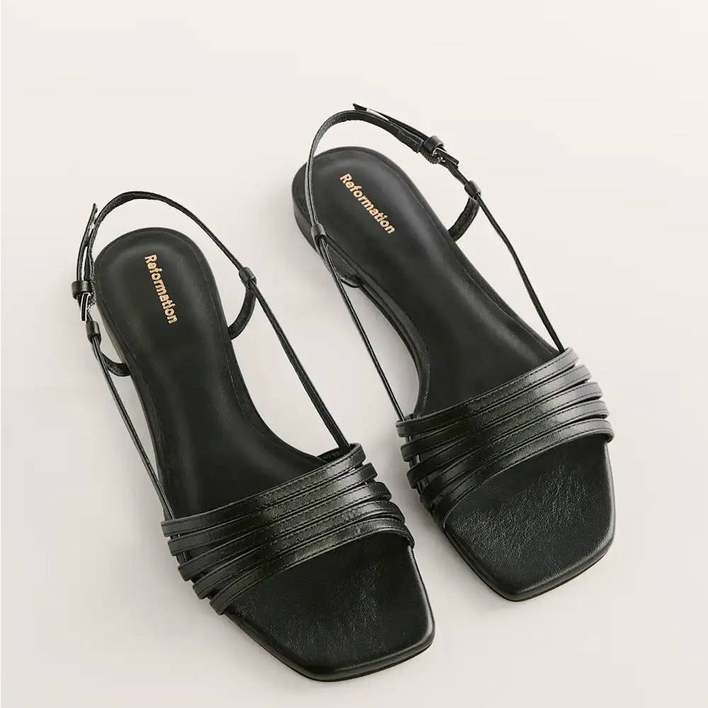 Reformation Millie Lattice Flat Sandal